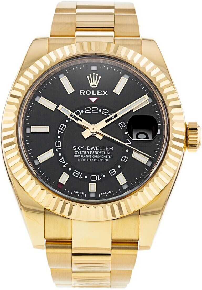 all gold rolex sky dweller